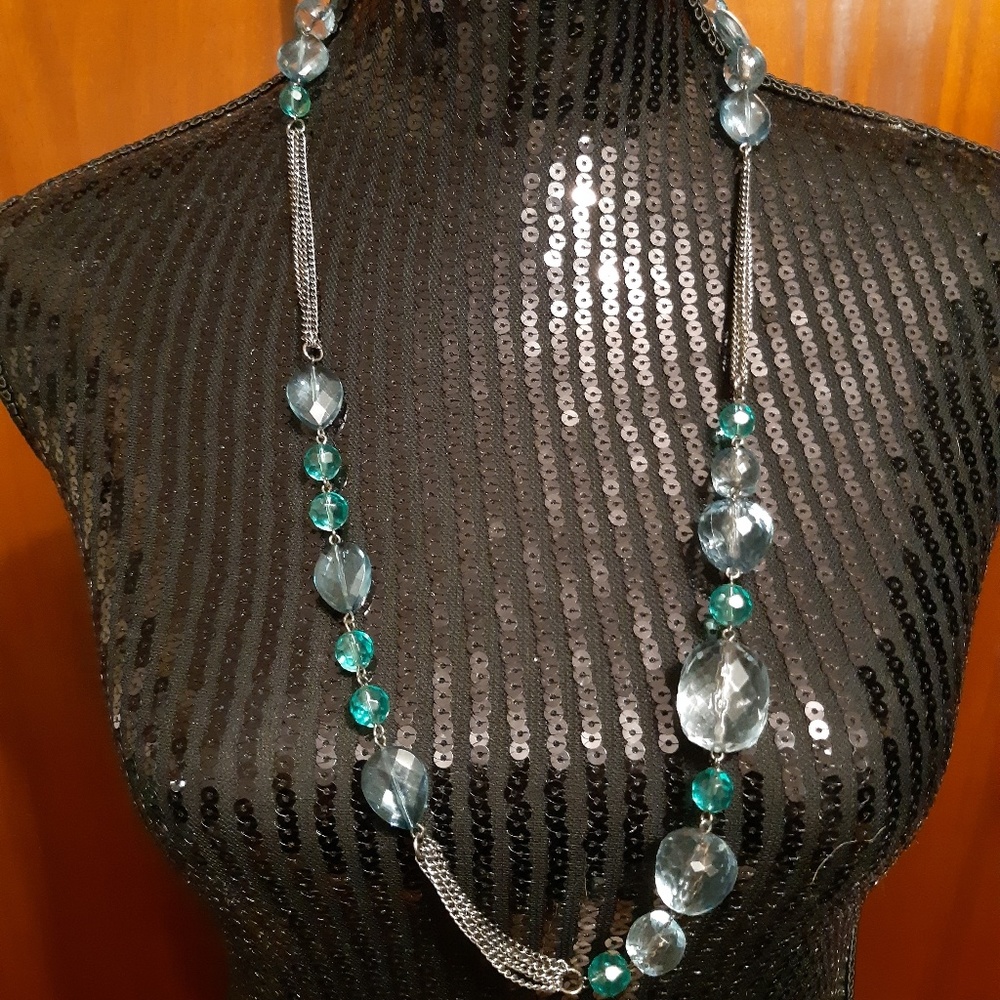 MNG By Mango Green Clear Necklace